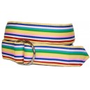 Ladies D-Ring Belt - Multi color Stripes I