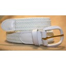 Strech Braid - Solid White Belt