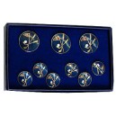 24K Gold Plated Solid Brass Blazer Buttons